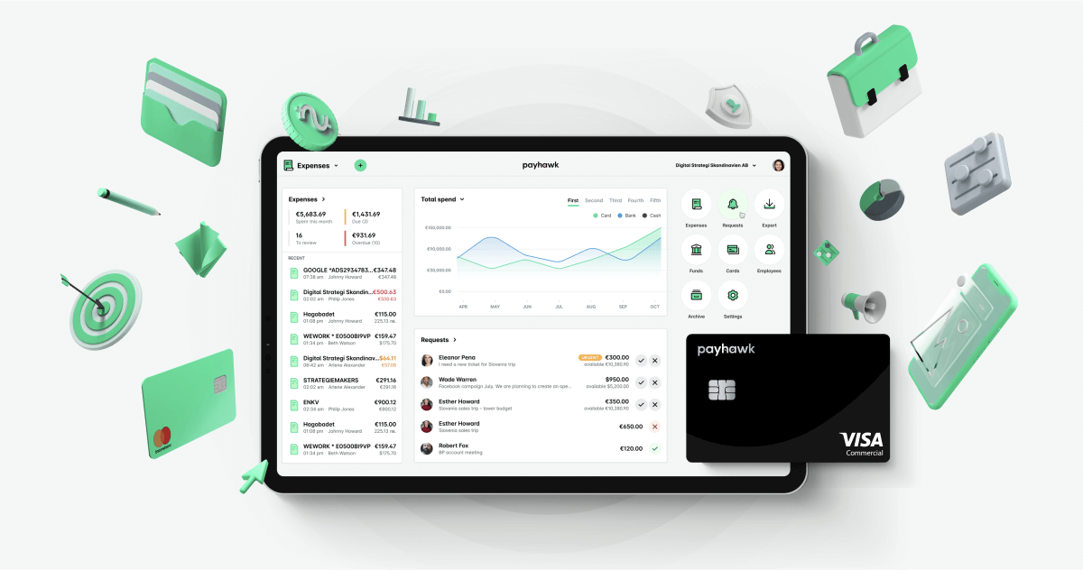 Payhawk die Finanzplattform von mit NextGen Visa Karten